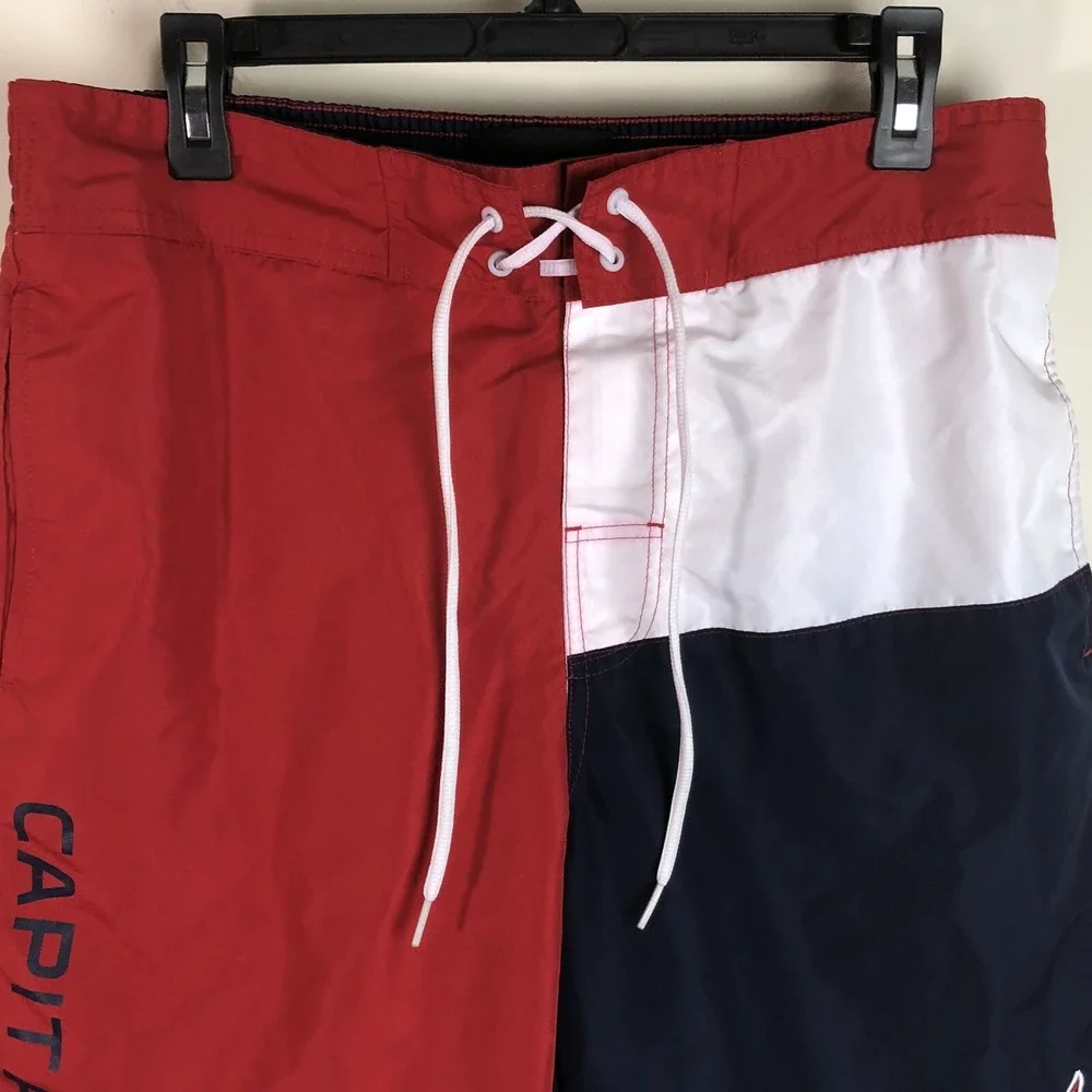 Washington Capitals G-III NHL Swim Trunks Board Shorts Mens Red Navy White Sz L